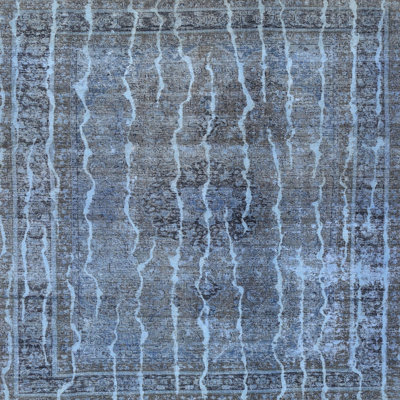 Tapis oriental bleu / gris