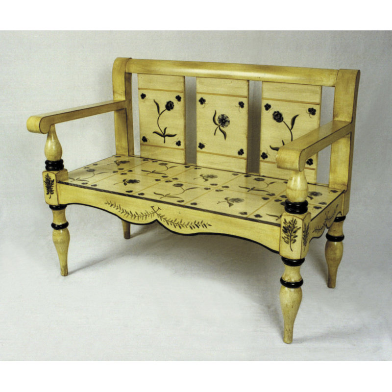 Floral Painted Bench