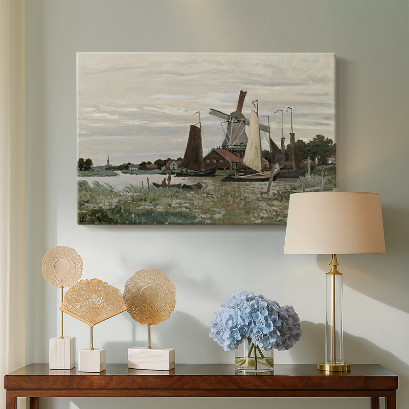 Windmill at Zaandam-Claude Monet-Gallery Wrapped Canvas-1871, 24 x 36
