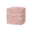 Enigma Yarn And Cotton Square Pouf, Red And White
