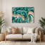 «Biomorphic Abstraction 31», art mural en métal bleu-53619584