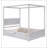 Canopy Bed With Trundle Bed And Two Drawers ,Canopy Platform Bed With Support Slats