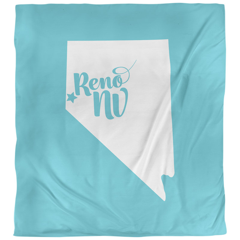 Housse de couette reno nevada, Housse de couette pour grand lit, Bleu sarcelle, Microfibre