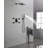 Shower System, 10-Inch Matte Black Full Body Shower System With Body Jets, Square Rainfall Shower Head, Handheld Shower, And 3 Functions Pressure Balance Shower Valve, Bathroom Luxury Faucet Set
