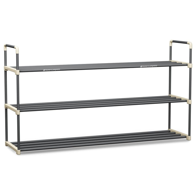 Range-chaussures Home-Complet - Organisateur de chaussures à 3 niveaux pour placard, salle de bain, vestibule - tablette pouvant contenir 15 paires de chaussures de sport, talons hauts, bottes
