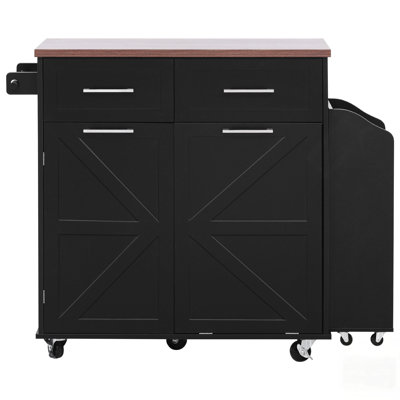Versatile Farmhouse Kitchen Island With Drop Leaf, Ample Storage, And Removable Side Racks For Enhanced Functionality And Style