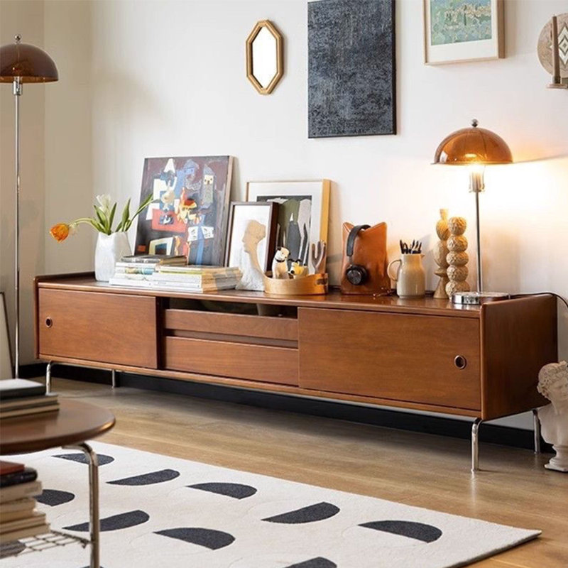 Meuble télé de style nordique médiéval, 70.87"