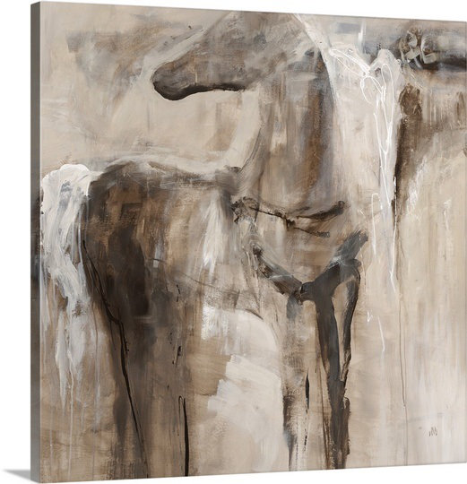 «White Smoke» par Jodi Maas, peinture sur toile tendue, H 16 po x l 16 po x P 1,5 po