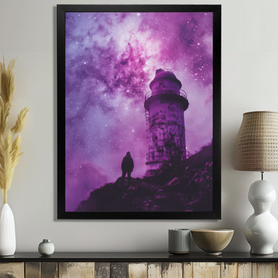 «Purple Space Exploration», reproduction d'art mural