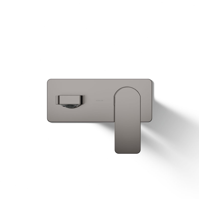 Parallel Wall-Mount Single-Handle Bathroom Sink Faucet, Vibrant Titanium