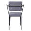 Chaise de bureau rembourrée grise à dossier ouvert-117068270