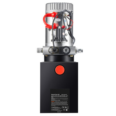 Hydraulic Pump, 8 Quart Hydraulic Dump Trailer Pump, Single Acting Hydraulic Power Unit, 0.91 GPM Flow Rate, 3200 PSI Max Relief Pressure, for Dump Trailer Car Lifting