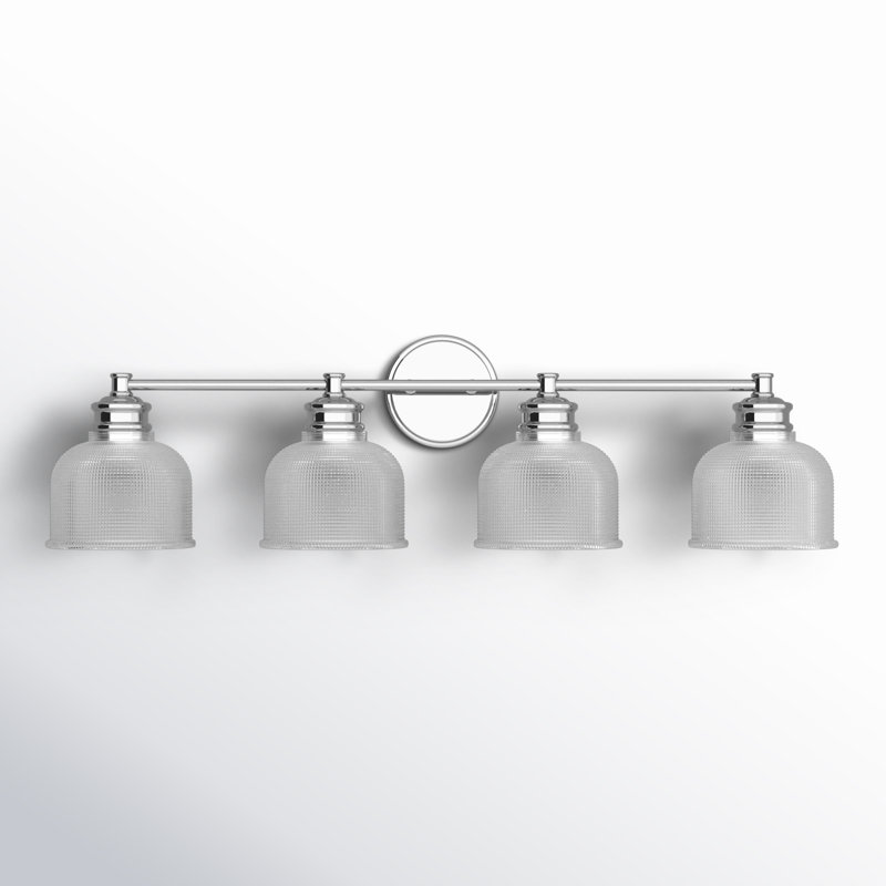 Chrome 4-Light Dimmable Jelly Jar Vanity Light