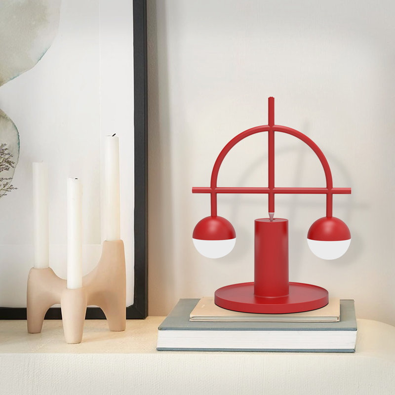 Ahyan LED Desk Lamp, USB-Powered Balance Desk Lamp, The Most Creative Artwork, Body Can be Rotate, Red