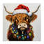 «Holiday Lights Bedecked Highland Canvas» par Petal Prints Design
