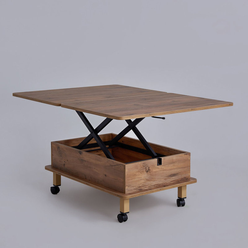 Table basse, Plateau brun clair / base brun clair