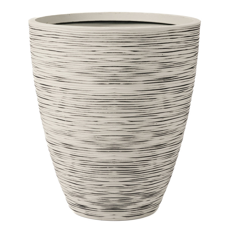 Polyethylene Newport Garden Planter, Gray/Black