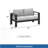 52" All-Weather Metal Loveseat Patio Sofa With Thick  Cushions &  Frame-1947162364