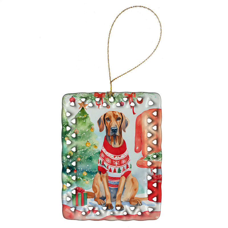Ornement en porcelaine Redbone Coonhound, Redbone Coonhound 3603