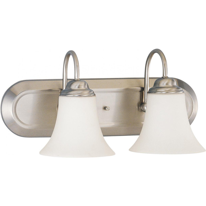 Éclairage pour salle de bain 2 lumières Zarate, 100 watts, Nickel brossé