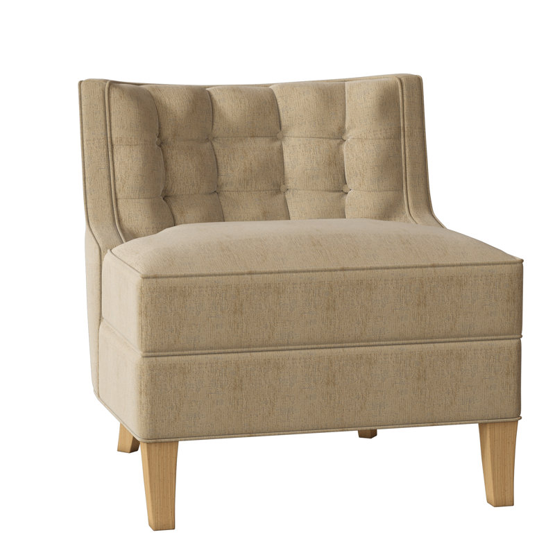 Social Tufted Slipper Chair, Elise Flax, Amber
