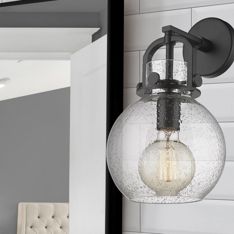 Skippack Armed Sconce, Seedy, Matte Black