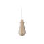 Paper Folding Honeycomb Snowman Ornament With Gold Glitter Edge, Cream Color