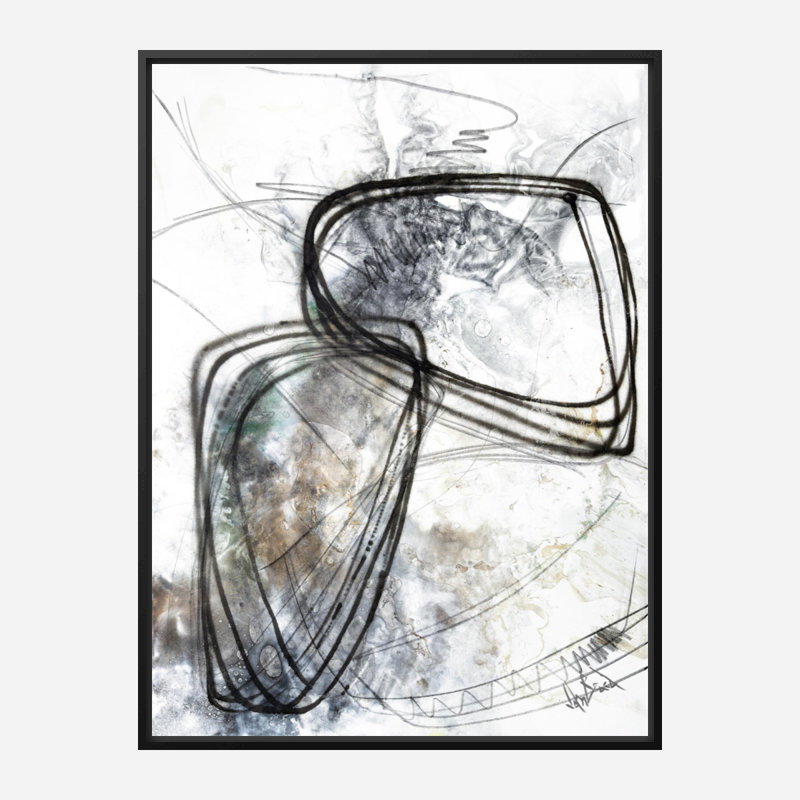 «Eclipse I» par John Beard, reproduction d'art sur toile tendue, Toile encadrée noire, H 24 po x l 20 po x P 1,75 po