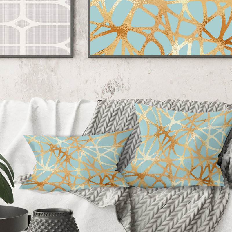 Coussin Golden Luxury Geometrics IV - Mid-Century