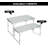 REDCAMP Rectangular Adjustable Folding Outdoor Camping Table-68849642