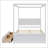 Wood Canopy Bed with two Drawers-2084855143