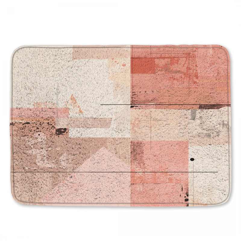 Tapis de bain texturé rose, L 24 po x L 17 po