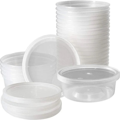 BPA-Free Deli Food Storage Containers with Lids, Microwave & Freezer Safe, 8 oz, 72 Count