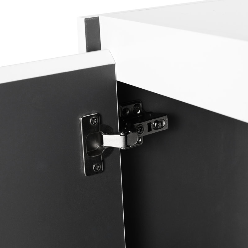 Unité murale de salle de bain 12 po, porte à fermeture en douceur, armoire tendance, style, Blanc