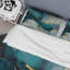 Ensemble de housse de couette en microfibre / polyester infusé d'or turquoise-1047267775