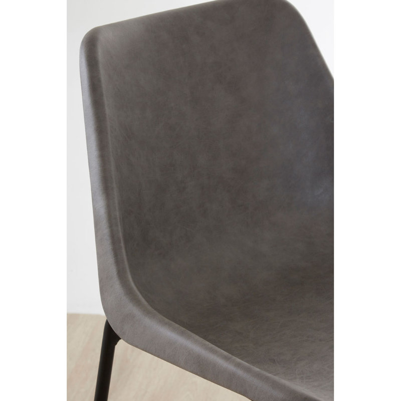 Marunouchi Upholstered Counter Stool with Metal Frame, Ash