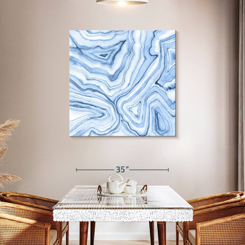 Indigo Agate Avery I, 39" H x 39" W