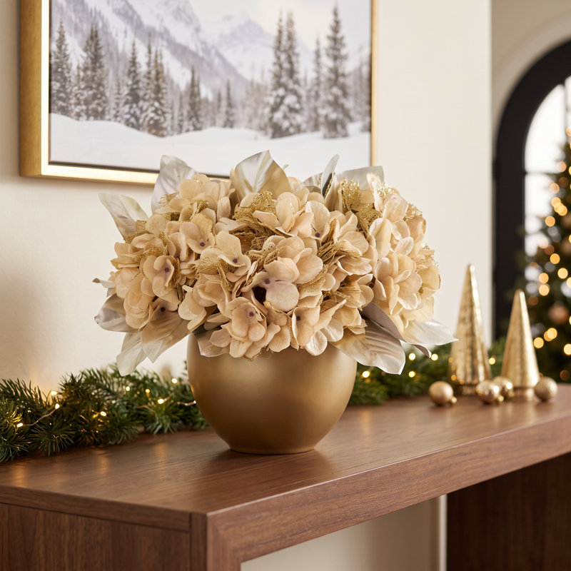 Beaverton Magnolia Faux Floral in Pot, Cream