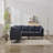 L Shaped Sectional Sofa (Gray)