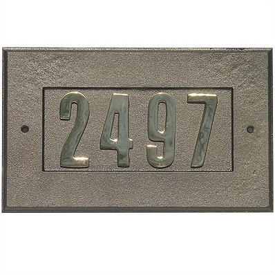 Plaque d'adresse murale 1 ligne Manchester, Bronze, Oui