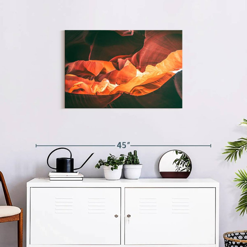 Avery, paysage abstrait, canyon, H 20 po x l 30 po