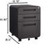 Office 3 Drawer Mobile File Cabinet, Lockable 5 Wheel Tilting, Stores Legal/Letter/A4 Files, Waterproof -Proof, Black Finish With Tilting Design, Lockable, Holds-2057410435