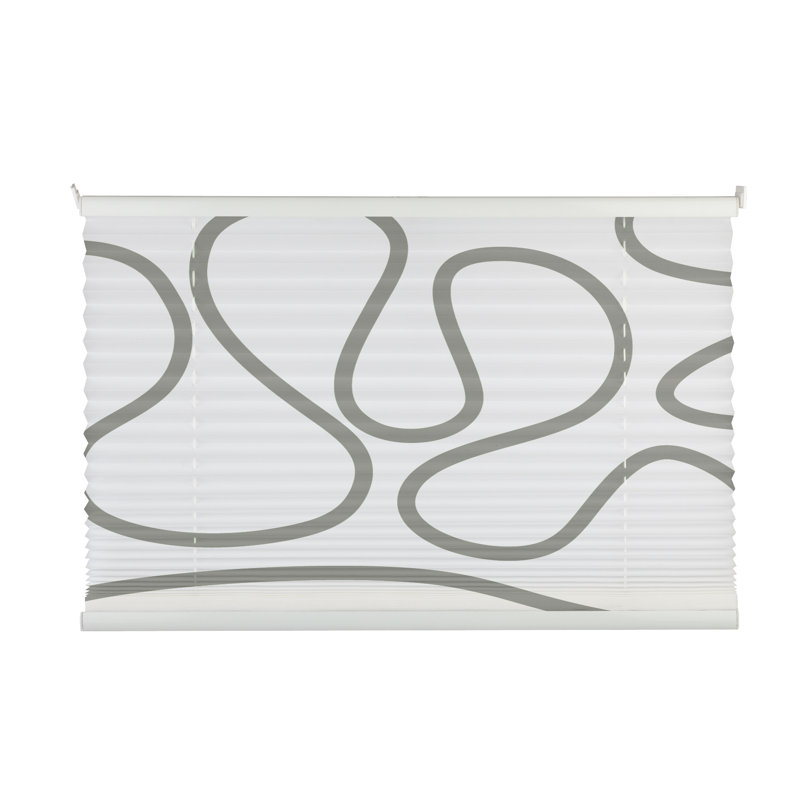 Life Klemmfix Room Darkening Pleated Blind, 130 cm L x 80 cm W, White/Taupe