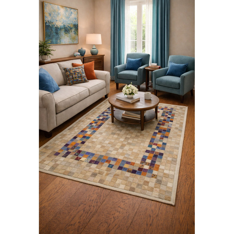 Performance Cowhide Geometric Indoor Rug, Rectangle 4' x 6'