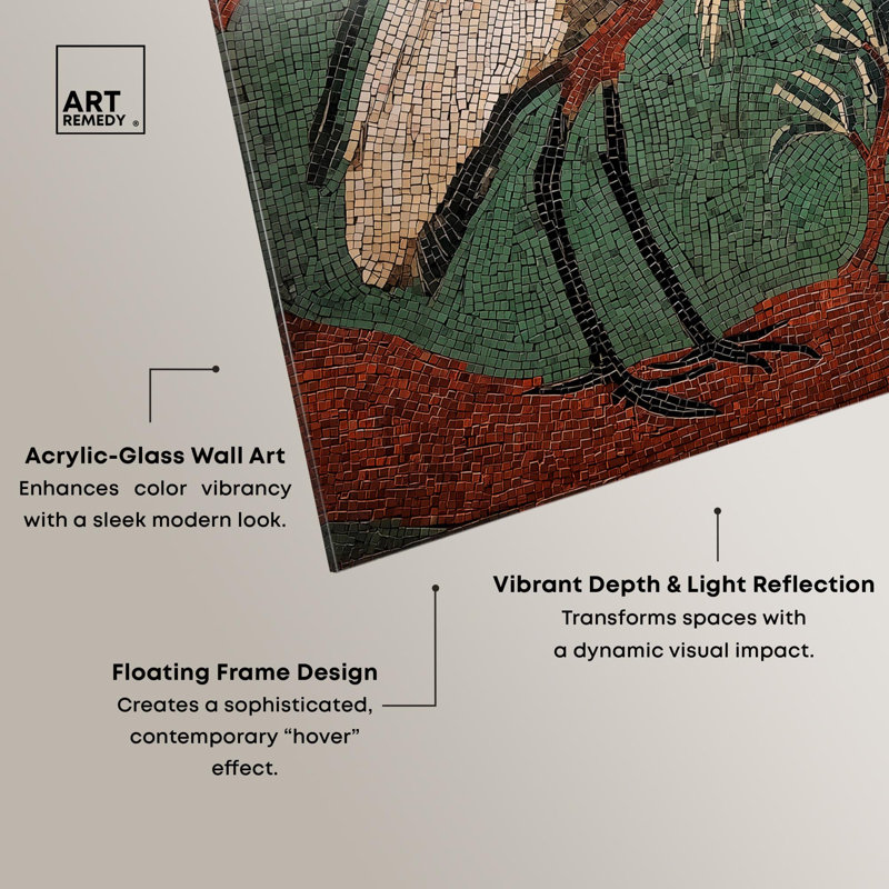 «Heron I assemblé», reproduction d'art rétro par Art Remedy, H 40 po x l 40 po