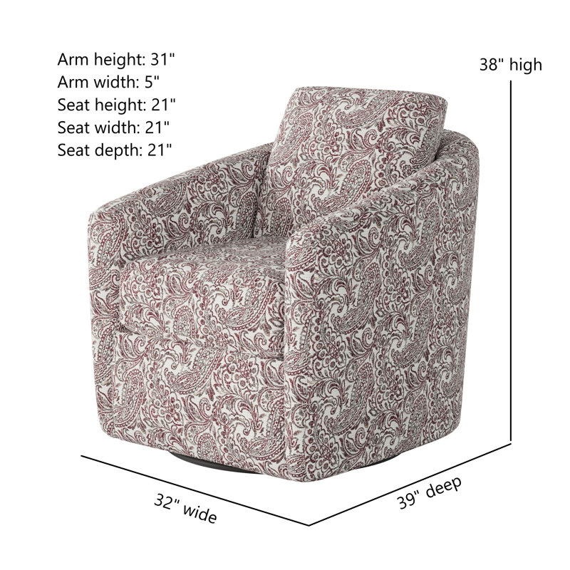 Daisey Swivel Glider, Charleston Cabernet