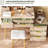 7 - Drawer Vanity With Led Mirror, Design, Fluted Panel, Metal Legs And Cushioned Stool Salon Quality Lighting, Tangle Storage, Corrosion Mirror Desk Drawers, Makeup Table, Handles, Pu For Bedroom