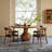 NEW SOLID WOOD TOP 53" - 5-pieces Round Pedestal Dining Set Ikerne 6/8 - Person -37892309-53036863