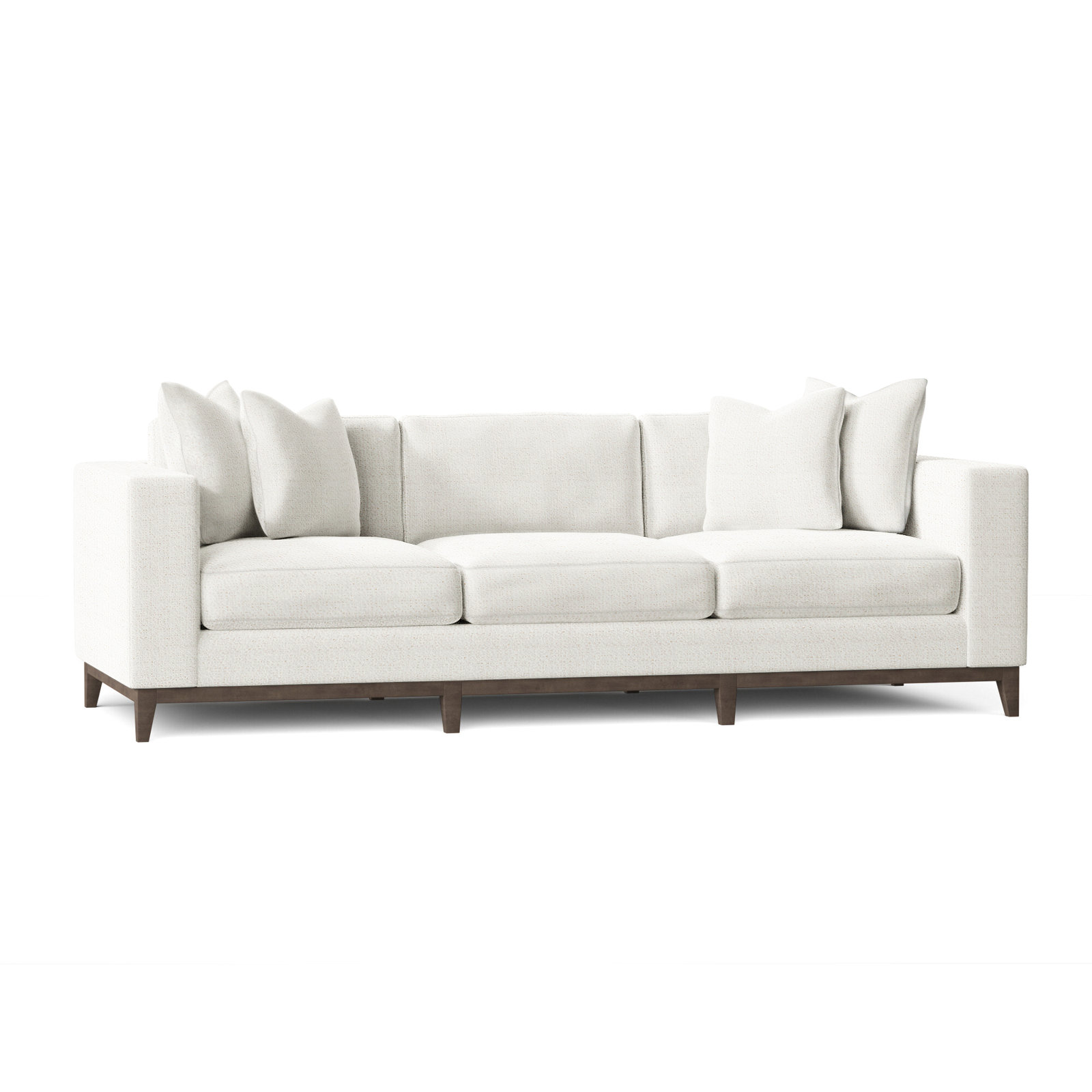 Noel 100" Square Arm Sofa, Dorado Snow Crypton® Chenille 5558-000, Aged Gray