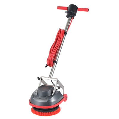 Commercial Floor Scrubber Machine, Heavy Duty Floor Cleaner Polisher with 2 Wheels,  Professional Electric Carpet Buffer, Max 1900 RPM, 43 FT Cord, 3 Pads & 3 Brushes - All Floor Surfaces
